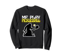 Bigfoot Lover Sasquatch Yeti Funny Me Gioca a Pickleball Felpa