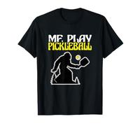 Bigfoot Lover Sasquatch Yeti Funny Me Gioca a Pickleball Maglietta