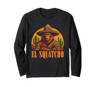 Bigfoot Messicano Sasquatch El Squatcho Deserto Umorismo criptidico Maglia a Manica