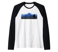 Bigfoot nella Foresta Sasquatch Yeti Maglia con Maniche Raglan