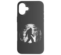 Bigfoot Night Stroll Cool Full Moon & Tree Tunnel Sasquatch Custodia per iPhone 16 Plus