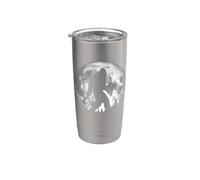 Bigfoot Night Stroll! Cool Full Moon & Trees Sasquatch Bicchiere termico in acciaio inox doppia parete
