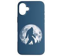 Bigfoot Night Stroll! Cool Full Moon & Trees Sasquatch Custodia per iPhone 16 Plus