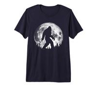 Bigfoot Night Stroll! Cool Full Moon & Trees Sasquatch Maglietta Premium