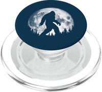 Bigfoot Night Stroll! Cool Full Moon & Trees Sasquatch PopSockets PopGrip per MagSafe