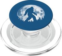 Bigfoot Night Stroll! Cool Full Moon & Trees Sasquatch PopSockets PopGrip per MagSafe