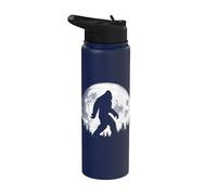 Bigfoot Night Stroll! Cool Full Moon & Trees Sasquatch Stainless Steel Insulated Water Bottle