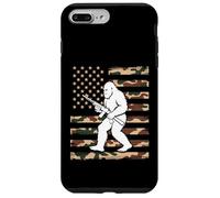Bigfoot patriottico con fucile sulla bandiera americana mimetica USA 2A Custodia per iPhone 7 Plus/8 Plus