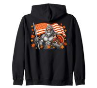 Bigfoot Pilgrim Turkey Boys Men Thanksgiving Day Felpa con Cappuccio