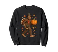 Bigfoot Pilgrim Turkey Pumpkin Thanksgiving Day for Boy Men Felpa