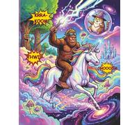 Bigfoot Psychedelic Adventure: Sasquatch Unicorn Wizard Journal | 7.5x9.25 College Ruled Composition Notebook | Funny Retro Rainbow Fantasy Gift for Men, Women, Teens, Artists and Gamers