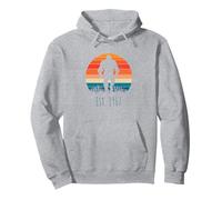 Bigfoot Retro Tramonto - EST. 1967 Sagoma della foresta Sasquatch Felpa con Cappuccio