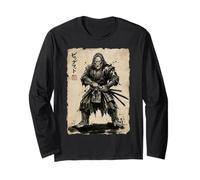 Bigfoot Samurai Katana Giapponese Sasquatch Cryptid Vintage Maglia a Manica