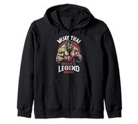 Bigfoot Sasquatch Boxing, Leggenda della Muay Thai Fighter Warrior Felpa con Cappuccio