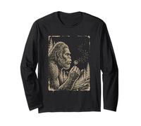 Bigfoot Sasquatch Che soffia Il Dente di Leone Desiderio Cryptid Maglia a Manica