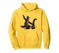 Bigfoot Sasquatch equitazione il mostro di Loch Ness divertente Felpa con Cappuccio