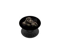 Bigfoot Sasquatch - Grafica divertente con dente di leone che soffia i desideri PopSockets PopGrip Adesivo
