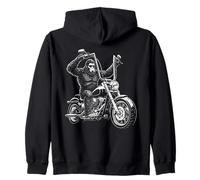 Bigfoot - Sasquatch in Sella a Una Motocicletta Felpa con Cappuccio