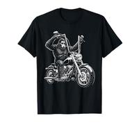 Bigfoot - Sasquatch in Sella a Una Motocicletta Maglietta