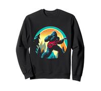 Bigfoot - Sasquatch Rocker Divertente per Suonare la Chitarra elettrica Felpa