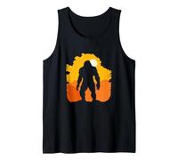 Bigfoot Sasquatch Tramonto Silhouette Camping Gift Canotta