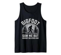 Bigfoot Saw Me Nobody Believes Him Funny Sasquatch Uomini Ragazzi Canotta