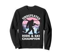 Bigfoot Sciatore Hide & Ski Champion Insconfitto Retro Felpa