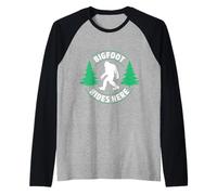 Bigfoot Si nasconde Qui Maglia con Maniche Raglan