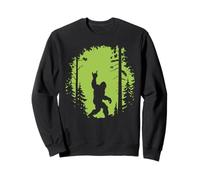 Bigfoot Silhouette Walking Through Forest Adventure Mystery Felpa