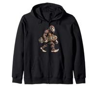 Bigfoot - Skateboard Divertente da Portare con Sasquatch Felpa con Cappuccio