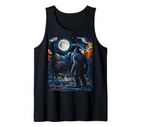 Bigfoot Starry Night - Van Gogh Inspired Sasquatch Art Tee Canotta