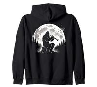 Bigfoot Suona Il clarinetto Strumento Musicale Felpa con Cappuccio