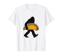 Bigfoot - Taco Gigante con Disegno di Cibo Sasquatch Maglietta