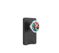 Bigfoot Tavola da surf Cavalcando Onda al Tramonto Retro Beach Vibes PopSockets PopWallet per MagSafe