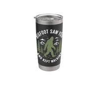 Bigfoot ti ha visto e ha continuato a camminare facendo escursioni nella foresta di Sasquatch Bicchiere termico in acciaio inox doppia parete