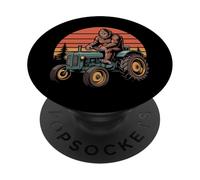 Bigfoot Trattore da equitazione Retro Tramonto PopSockets PopGrip Adesivo