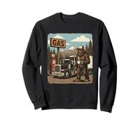 Bigfoot Trucker Retro Sasquatch Road Legend Felpa