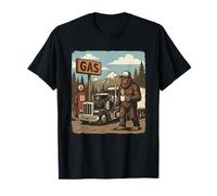 Bigfoot Trucker Retro Sasquatch Road Legend Maglietta