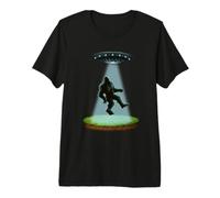 Bigfoot UFO Abduction Sasquatch Abducted Alien Maglietta Premium