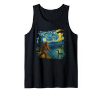 Bigfoot UFO Alien Nessie Van Gogh Notte Stellata Stile Canotta