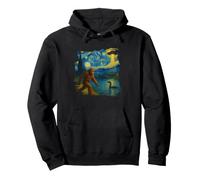Bigfoot UFO Alien Nessie Van Gogh Notte Stellata Stile Felpa con Cappuccio