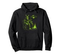 Bigfoot UFO Campfire Alien Funny Sasquatch Camping Felpa con Cappuccio