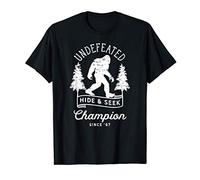 Bigfoot Undefeated Hide and Seek Champion Distressed Design Maglietta