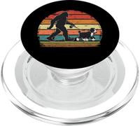 Bigfoot Walking a Dog Dad - Cane Bernedoodle divertente PopSockets PopGrip per MagSafe