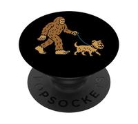Bigfoot Walking Bruxelles Griffon Dog Dad Mom - Sasquatch PopSockets PopGrip Adesivo