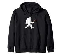 Bigfoot with a weiner on a stick Felpa con Cappuccio