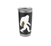 Bigfoot Xmas Yeti Funny Christmas Bicchiere termico in acciaio inox doppia parete