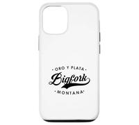 Bigfork Montana Oro Y Plata State Motto per uomo donna. Custodia per iPhone 12/12 Pro