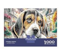 Bigger Cane 1000 Pezzi Puzzle Antidepressione in Cartone Spesso Per Viaggi O Tranquillità Bigger Cane Puppy Resting un'idea Regalo Geniale Per Festività Come Natale O Compleanno 52x38cm/1000pcs