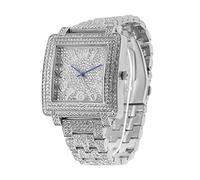 Biggie Bling-ed Out Easy Reader - Numeri arabi sul quadrante quadrato unisex - perfetto per uomini e donne che vogliono essere sul punto con orologi Hip Hop - ST10246S